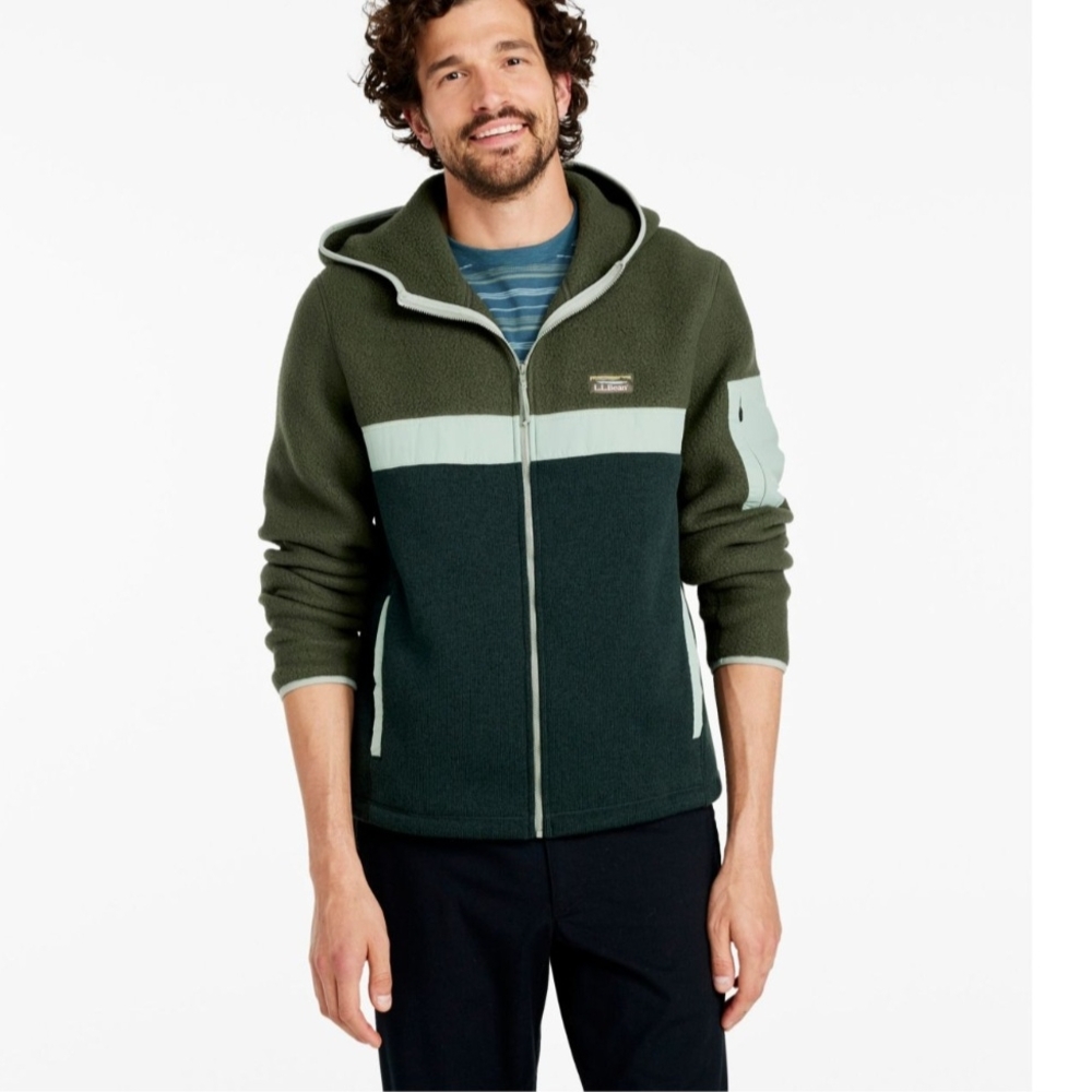 L.L. Bean Men's Two-Tone Zip-Up Sweater